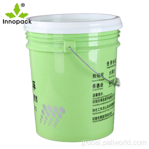 Plastic Round Bucket printed 5 gallon paint plastic bucket with lid Supplier